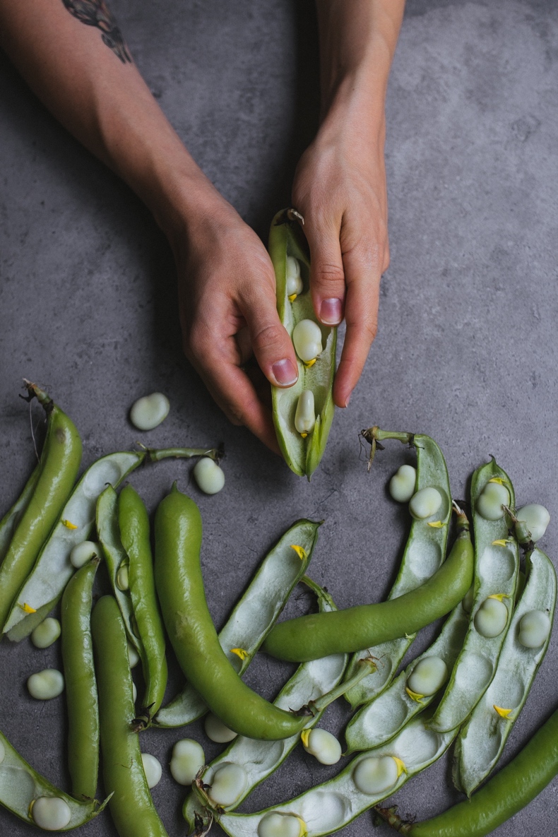 Broad Beans and Leek Frittata by Tanya Balyanitsa (Honeytanie.com)
