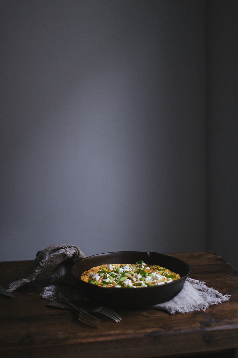 Broad Beans and Leek Frittata by Tanya Balyanitsa (Honeytanie.com)