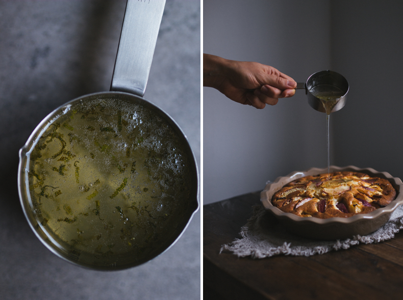 Glazed White Nectarine Cake by Tanya Balianytsia (more seasonal recipes on Honeytanie.com) 
