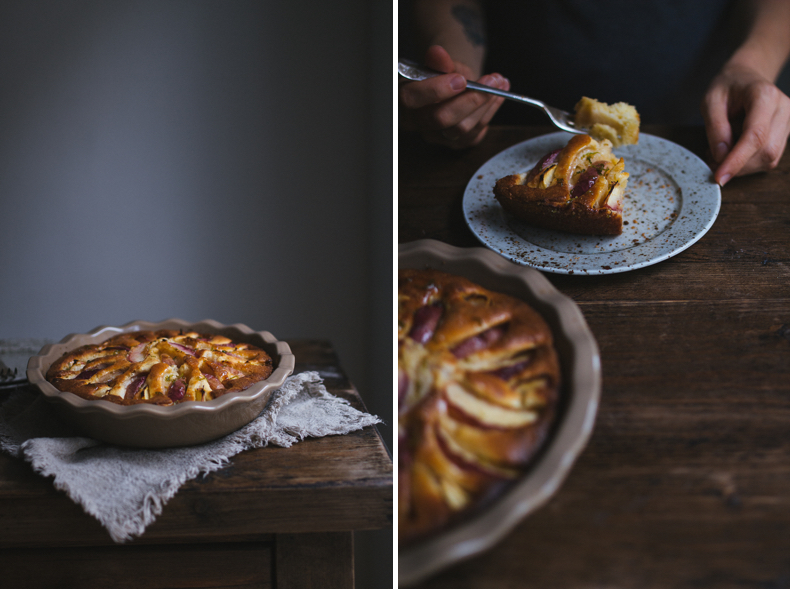Glazed White Nectarine Cake by Tanya Balianytsia (more seasonal recipes on Honeytanie.com)