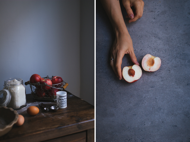 Glazed White Nectarine Cake by Tanya Balianytsia (more seasonal recipes on Honeytanie.com) 