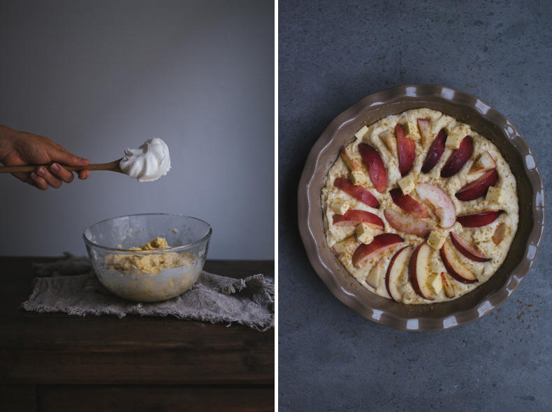 Glazed White Nectarine Cake by Tanya Balianytsia (more seasonal recipes on Honeytanie.com) 