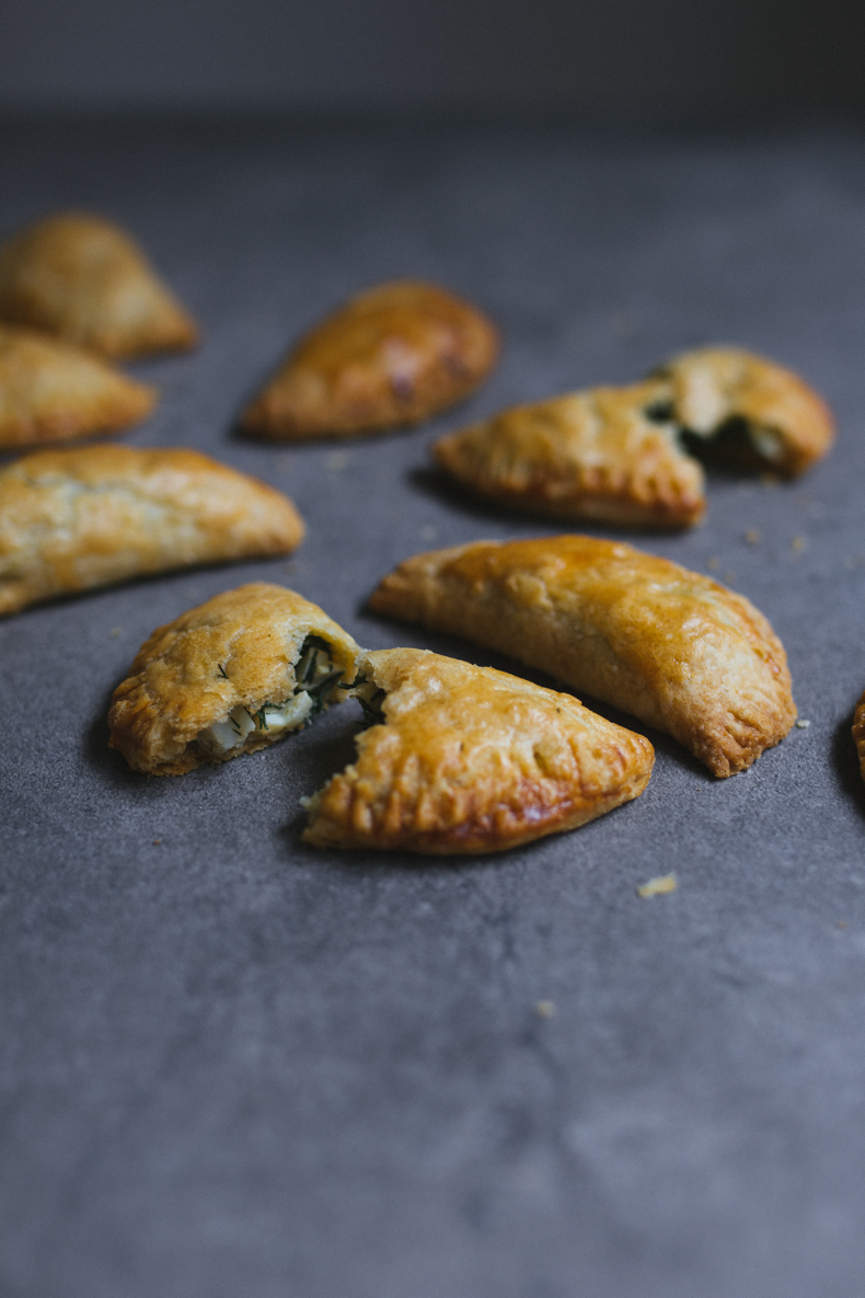 Hand Pies with Eggs and Greens by Tanya Balyanitsa (more seasonal recipes on Honeytanie.com)