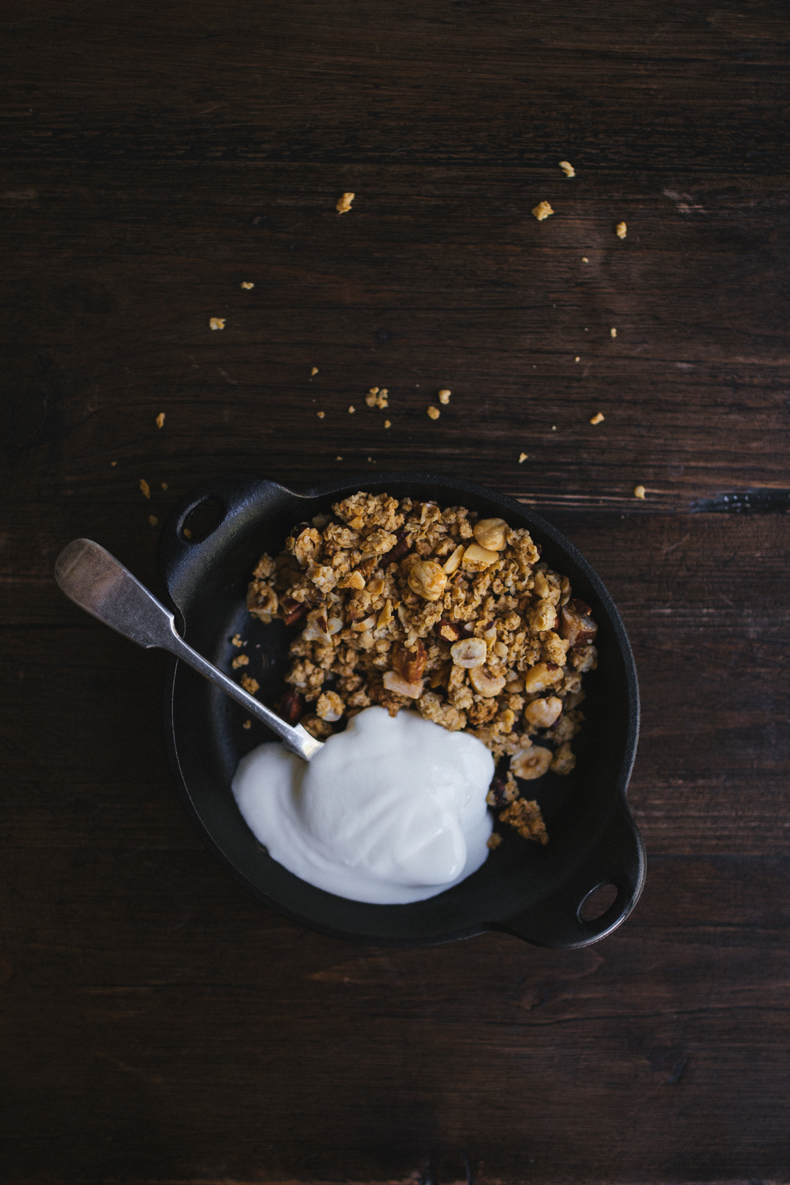 Nutty Basic Granola. Recipe and photograpy by Tanya Balyanitsa (more on Honeytanie.com)
