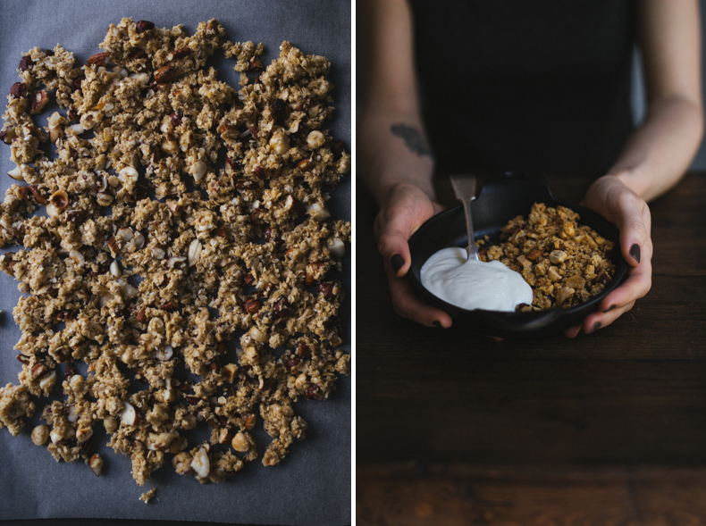 Nutty Basic Granola. Recipe and photograpy by Tanya Balyanitsa (more on Honeytanie.com)