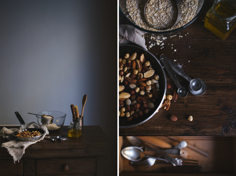 Nutty Basic Granola. Recipe and photograpy by Tanya Balyanitsa (more on Honeytanie.com)