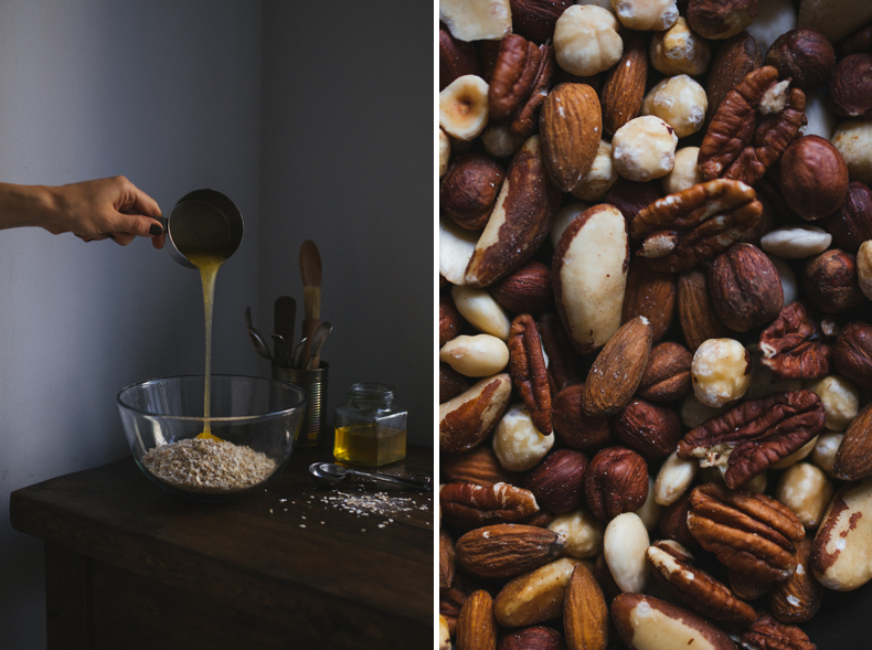 Nutty Basic Granola. Recipe and photograpy by Tanya Balyanitsa (more on Honeytanie.com)
