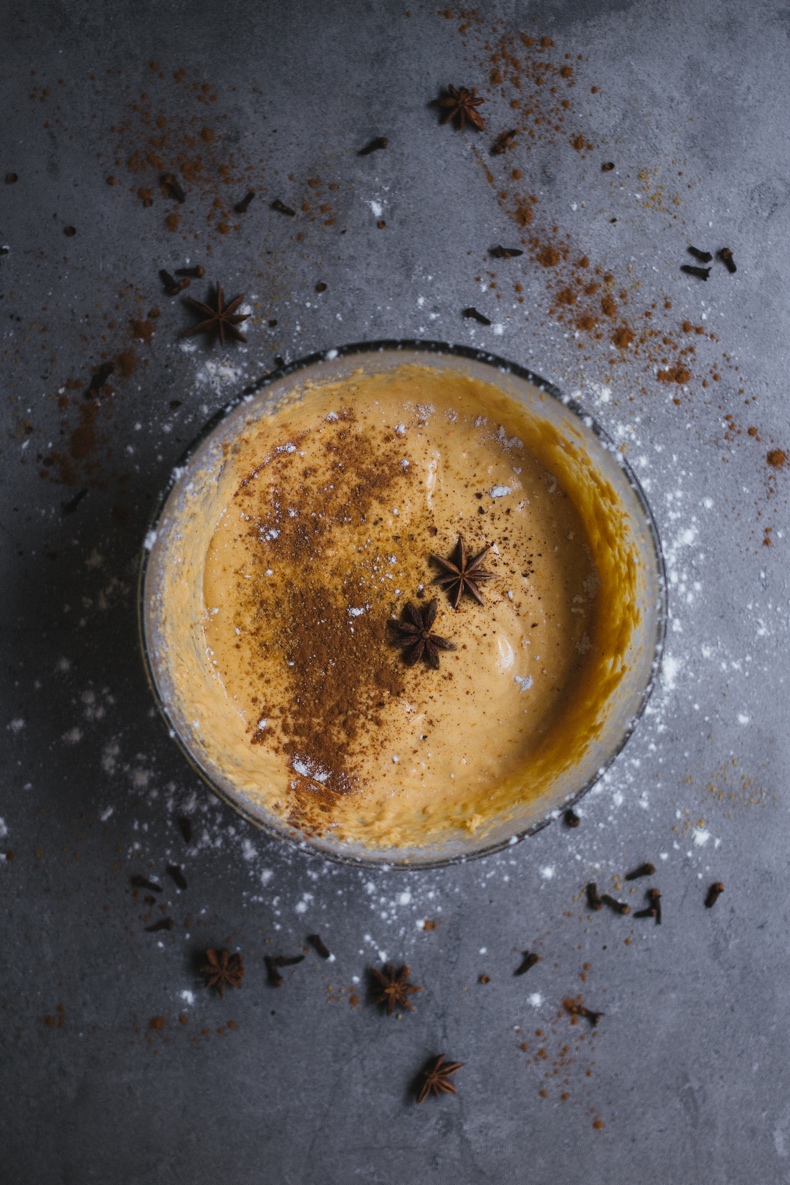 Sweet Potato Pancakes with cinnamon. Recipe and photograpy by Tanya Balyanitsa (more on Honeytanie.com)