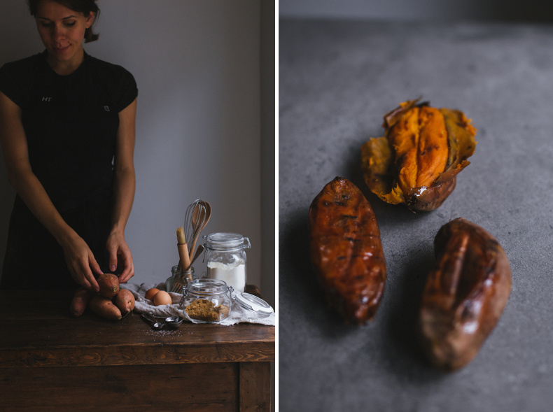Sweet Potato Pancakes with cinnamon. Recipe and photograpy by Tanya Balyanitsa (more on Honeytanie.com)