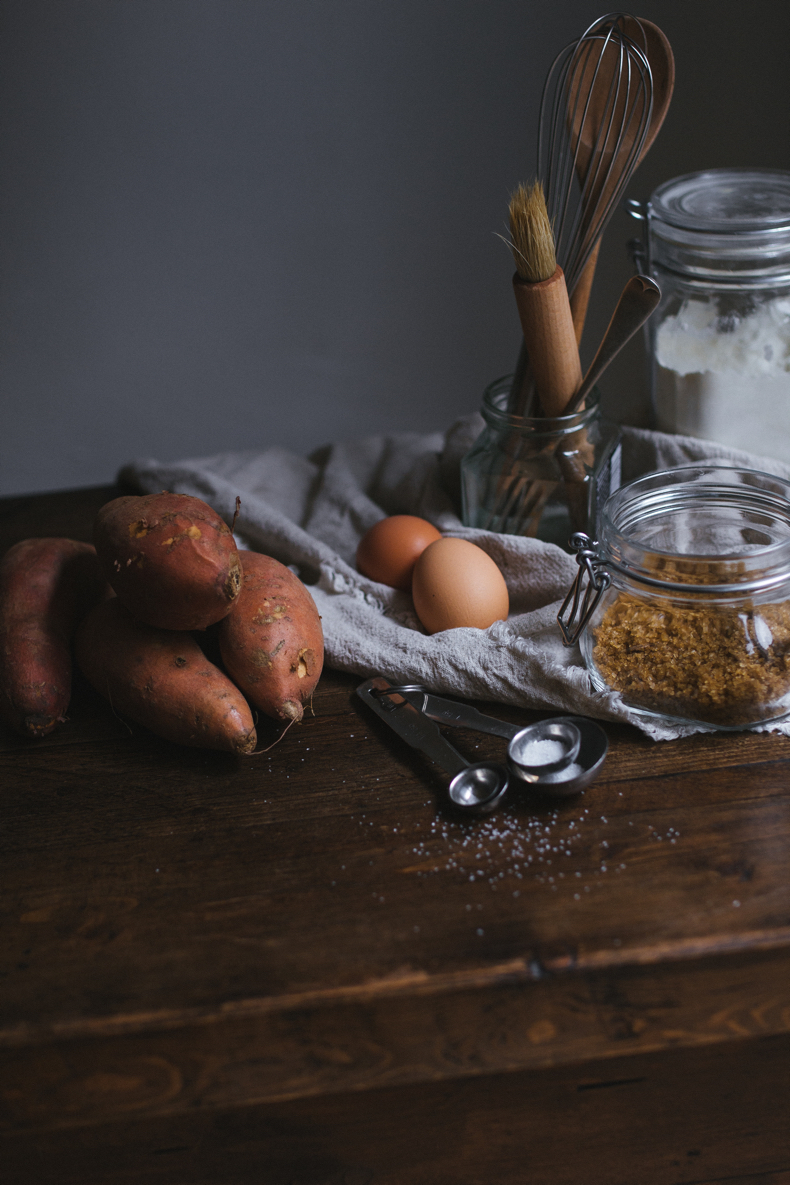 Sweet Potato Pancakes with cinnamon. Recipe and photograpy by Tanya Balyanitsa (more on Honeytanie.com)