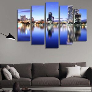 1271 - Nature 5 Panel Canvas Art Wall Decor