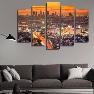 1369 - Nature 5 Panel Canvas Art Wall Decor
