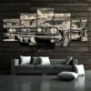 1965 Ford Mustang 1 - Automative 5 Panel Canvas Art Wall Decor