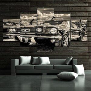 1965 Ford Mustang 1 - Automative 5 Panel Canvas Art Wall Decor