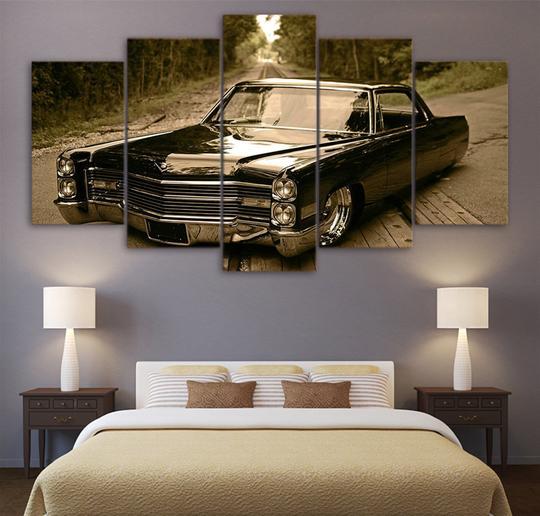 1966 Cadillac Lowrider - Automative 5 Panel Canvas Art Wall Decor 1966 Cadillac Lowrider - Automative 5 Panel Canvas Art Wall Decor