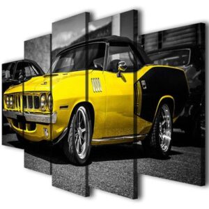 1971 Plymouth Sport - Automative 5 Panel Canvas Art Wall Decor