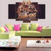 2016 Nba Champions “Cavaliers” - Sport 5 Panel Canvas Art Wall Decor