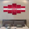 2017 Houston Rockets Banner - Sport 5 Panel Canvas Art Wall Decor