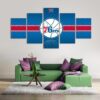 2017 Philadelphia 76Ers - Sport 5 Panel Canvas Art Wall Decor