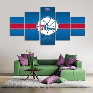 2017 Philadelphia 76Ers - Sport 5 Panel Canvas Art Wall Decor