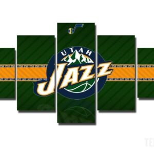 2017 Utah Jazz Banner - Sport 5 Panel Canvas Art Wall Decor