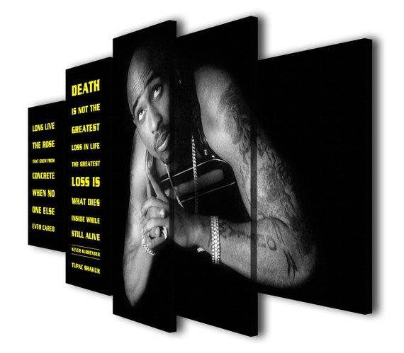2Pac Tupac - Famous Person 5 Panel Canvas Art Wall Decor 2Pac Tupac - Famous Person 5 Panel Canvas Art Wall Decor