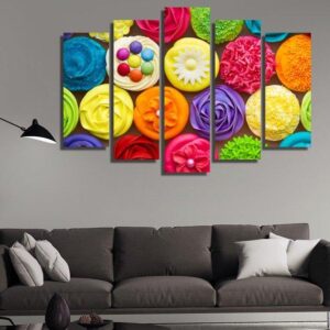 3057 - Kitchen 5 Panel Canvas Art Wall Decor
