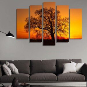 4070 - Nature 5 Panel Canvas Art Wall Decor