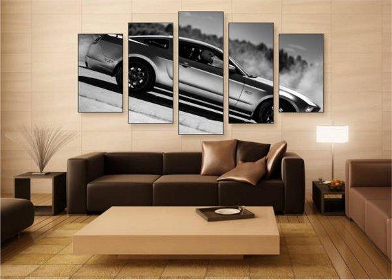 5.0 Mustang - Automative 5 Panel Canvas Art Wall Decor 5.0 Mustang - Automative 5 Panel Canvas Art Wall Decor