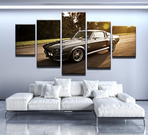 67 Shelby Mustang Gt - Automative 5 Panel Canvas Art Wall Decor 67 Shelby Mustang Gt - Automative 5 Panel Canvas Art Wall Decor