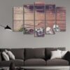 7120 - Abstract 5 Panel Canvas Art Wall Decor