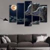 8127 - Animal 5 Panel Canvas Art Wall Decor