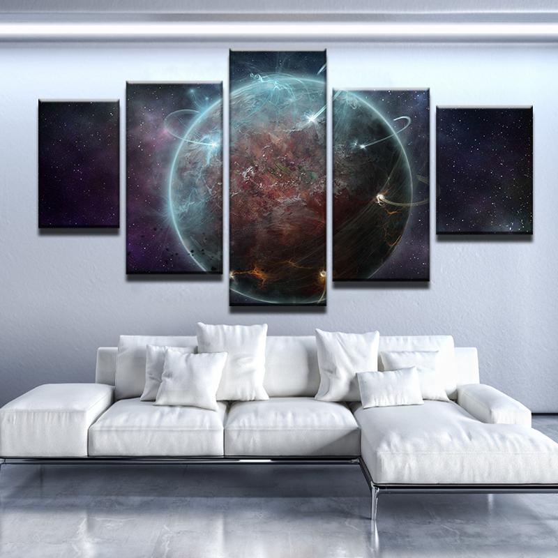A Darker World - Space 5 Panel Canvas Art Wall Decor A Darker World - Space 5 Panel Canvas Art Wall Decor