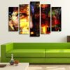 A Face - Abstract 5 Panel Canvas Art Wall Decor