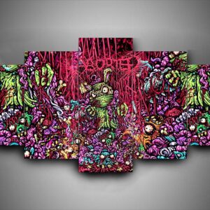 Aborted 1 - Music 5 Panel Canvas Art Wall Decor