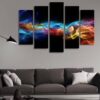 Abstract Art 02 - Abstract 5 Panel Canvas Art Wall Decor