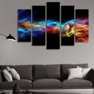 Abstract Art 02 - Abstract 5 Panel Canvas Art Wall Decor