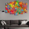 Abstract Art 99 - Abstract 5 Panel Canvas Art Wall Decor