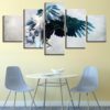 Abstract Eagle - Animal 5 Panel Canvas Art Wall Decor