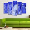 Abstract Oil 5003 - Abstract 5 Panel Canvas Art Wall Decor
