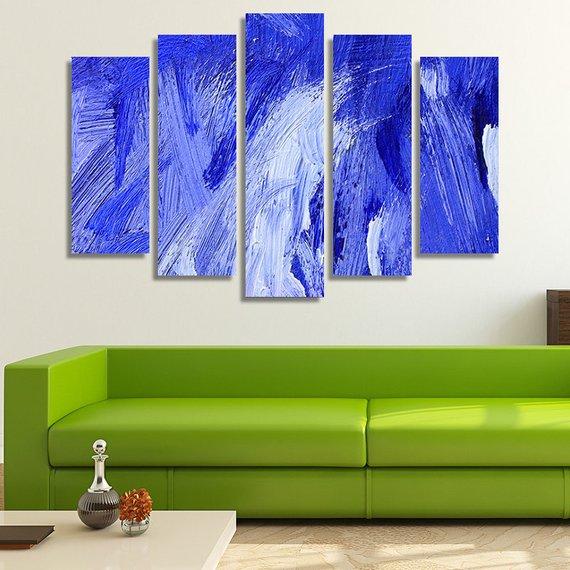 Abstract Oil 5003 - Abstract 5 Panel Canvas Art Wall Decor Abstract Oil 5003 - Abstract 5 Panel Canvas Art Wall Decor
