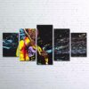 Abstract Rock Singer - Music 5 Panel Canvas Art Wall Decor