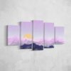 Abstract Sunrise - Nature 5 Panel Canvas Art Wall Decor