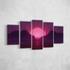Abstract Sunset - Nature 5 Panel Canvas Art Wall Decor