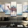 Abstract Taj Mahal - Abstract 5 Panel Canvas Art Wall Decor