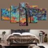 Abstract Tree 1 - Nature 5 Panel Canvas Art Wall Decor