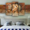 Abstract Vintage Sexy Lover - Abstract 5 Panel Canvas Art Wall Decor