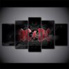 Ac Dc Rock Band Black Ice Modular - Sport 5 Panel Canvas Art Wall Decor