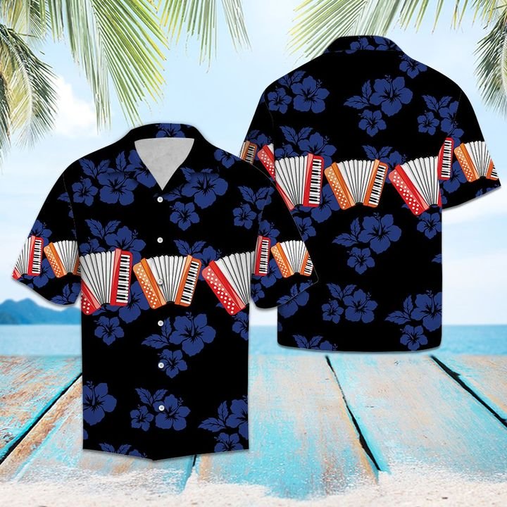 Accordion For Vacation Hawaiian Shirt Summer Button Up Accordion For Vacation Hawaiian Shirt Summer Button Up