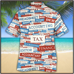 Accounting Text Gift Hawaiian Shirt